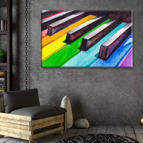 Cuadro Decorativo Canvas Piano en colores 45x30