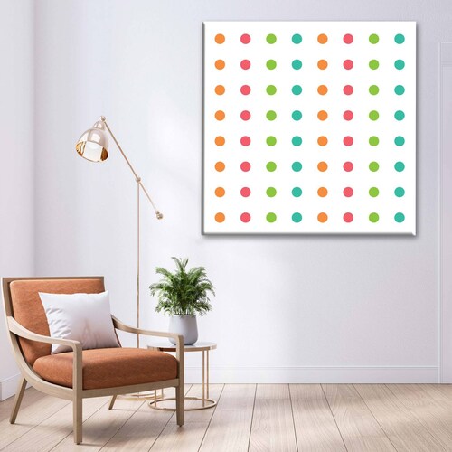 Cuadro Decorativo Canvas Linea de puntos 30x30