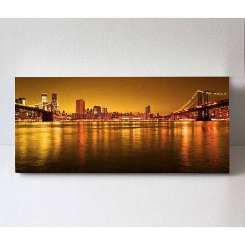 Cuadro Decorativo Canvas Manhattan de noche 160x80