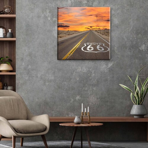 Cuadro Decorativo Canvas Ruta 66, California 70x70