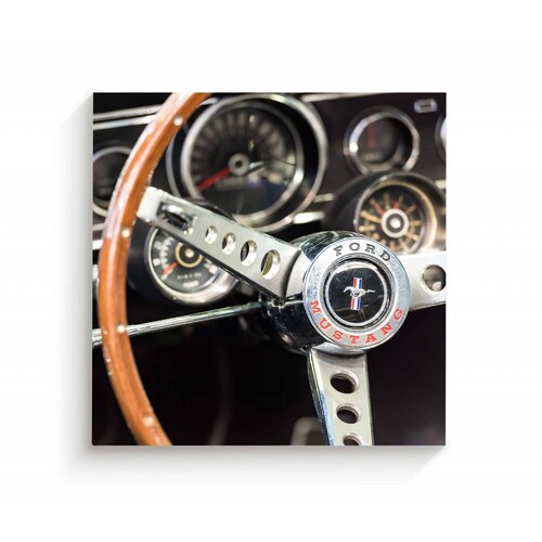 Cuadro Decorativo Canvas Volante Ford Mustang 70x70