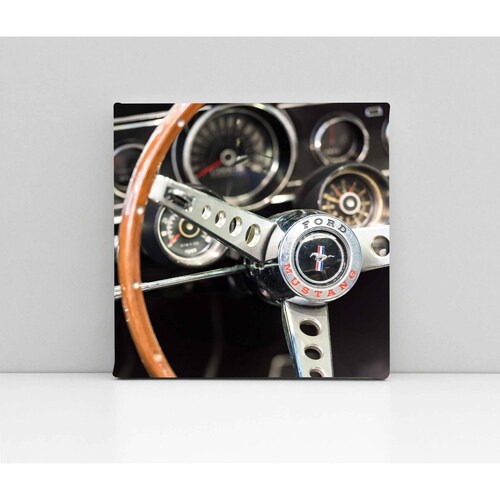 Cuadro Decorativo Canvas Volante Ford Mustang 70x70