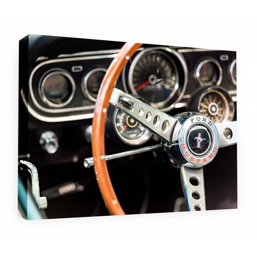 Cuadro Decorativo Canvas Volante Ford Mustang 150x100