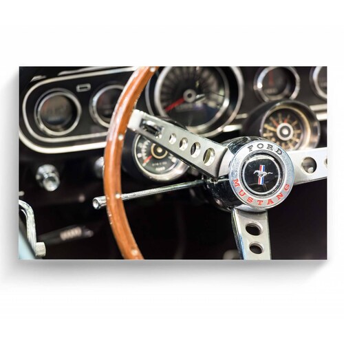 Cuadro Decorativo Canvas Volante Ford Mustang 150x100