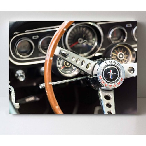 Cuadro Decorativo Canvas Volante Ford Mustang 150x100