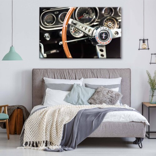 Cuadro Decorativo Canvas Volante Ford Mustang 150x100