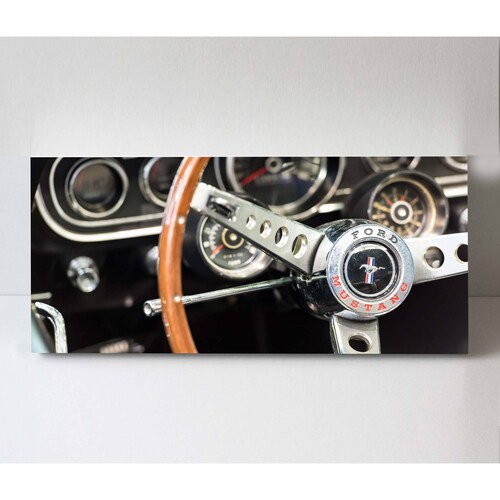 Cuadro Decorativo Canvas Volante Ford Mustang 180x90