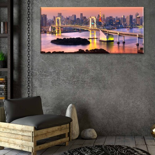 Cuadro Decorativo Canvas Puente de Tokio, Japón 120x60