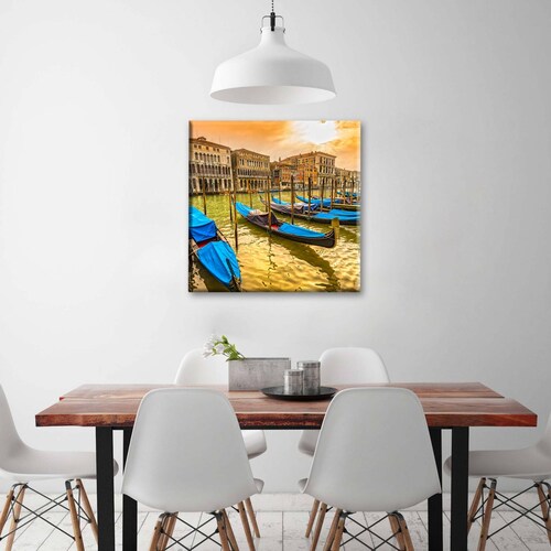 Cuadro Decorativo Canvas Gondolas, Venecia Italia 70x70