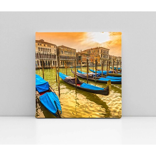 Cuadro Decorativo Canvas Gondolas, Venecia Italia 70x70