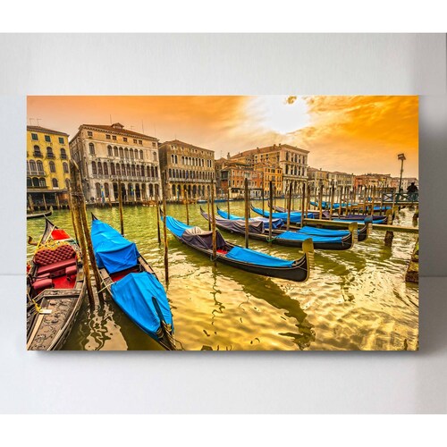 Cuadro Decorativo Canvas Gondolas, Venecia Italia 135x90