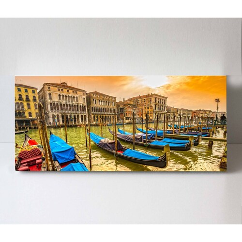 Cuadro Decorativo Canvas Gondolas, Venecia Italia 100x50