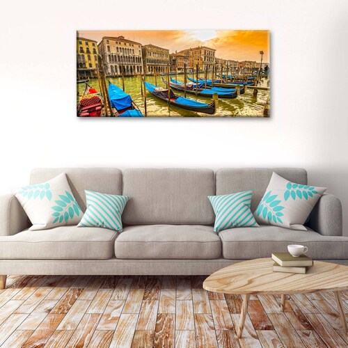 Cuadro Decorativo Canvas Gondolas, Venecia Italia 100x50