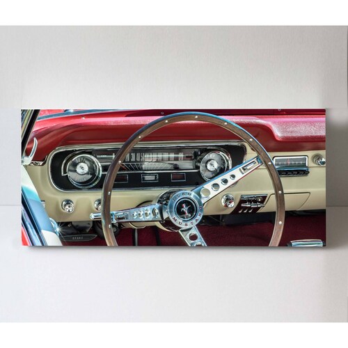 Cuadro Decorativo Canvas Tablero Ford Mustang 160x80