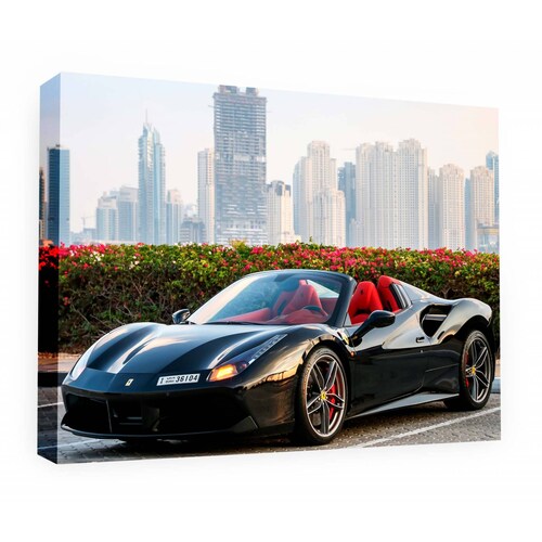 Cuadro Decorativo Canvas Ferrari 488 Spider 75x50