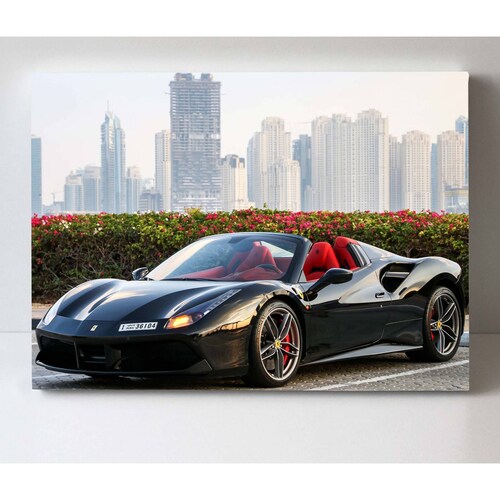 Cuadro Decorativo Canvas Ferrari 488 Spider 75x50