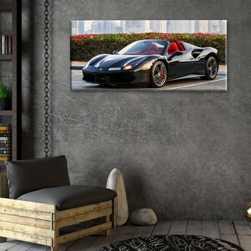 Cuadro Decorativo Canvas Ferrari 488 Spider 80x40