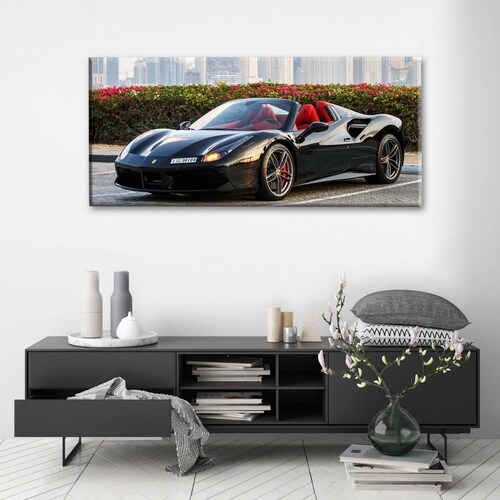 Cuadro Decorativo Canvas Ferrari 488 Spider 80x40