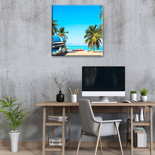 Cuadro Decorativo Canvas Playa Varadero, Cuba  50x50