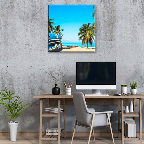 Cuadro Decorativo Canvas Playa Varadero, Cuba  30x30