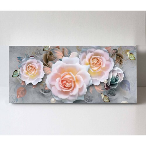 Cuadro Decorativo Canvas Rosas abstractas 200x100