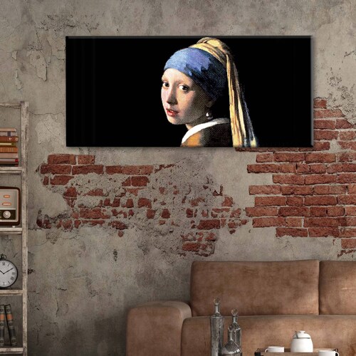 Cuadro Decorativo Canvas Arte Retrato Dama 100x50