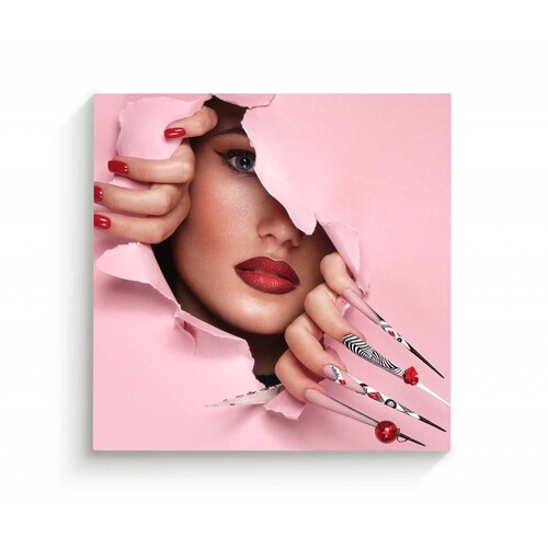 Cuadro Decorativo Canvas Maquillaje Artístico 30x30