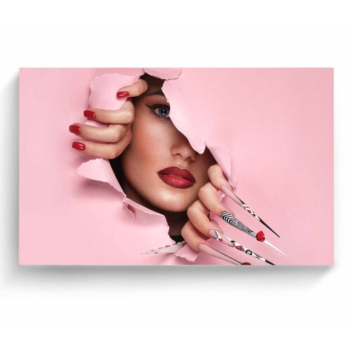 Cuadro Decorativo Canvas Maquillaje Artístico 180x120