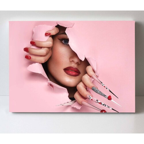 Cuadro Decorativo Canvas Maquillaje Artístico 180x120