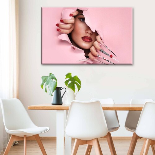 Cuadro Decorativo Canvas Maquillaje Artístico 180x120