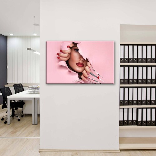 Cuadro Decorativo Canvas Maquillaje Artístico 180x120