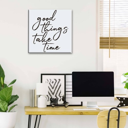 Cuadro Decorativo Canvas Good things take time 100x100