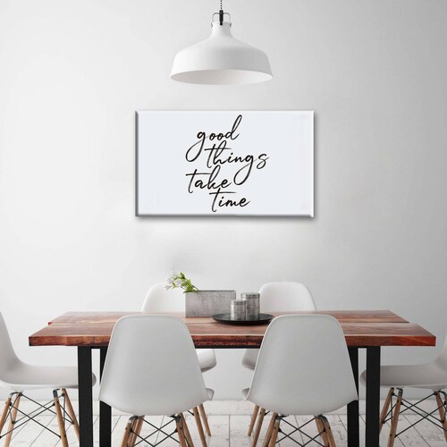 Cuadro Decorativo Canvas Good things take time 45x30