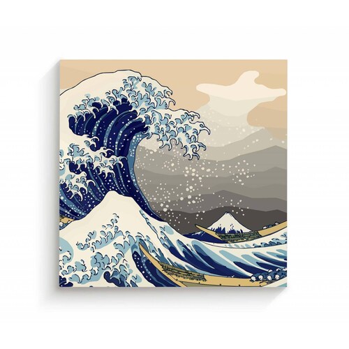 Cuadro Decorativo Canvas La gran ola de Kanagawa 30x30