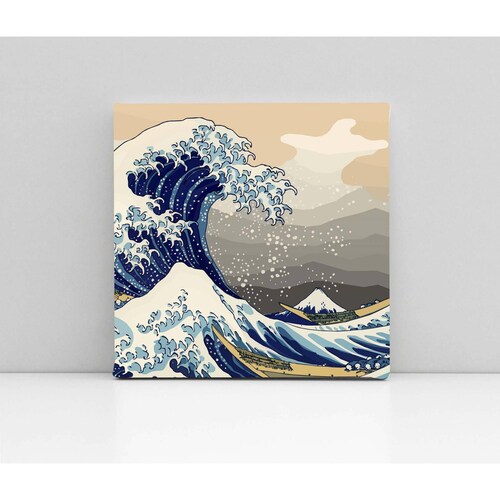 Cuadro Decorativo Canvas La gran ola de Kanagawa 30x30