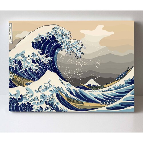 Cuadro Decorativo Canvas La gran ola de Kanagawa 105x70