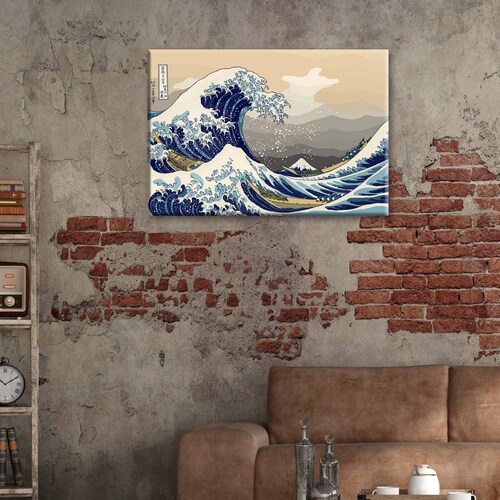 Cuadro Decorativo Canvas La gran ola de Kanagawa 105x70