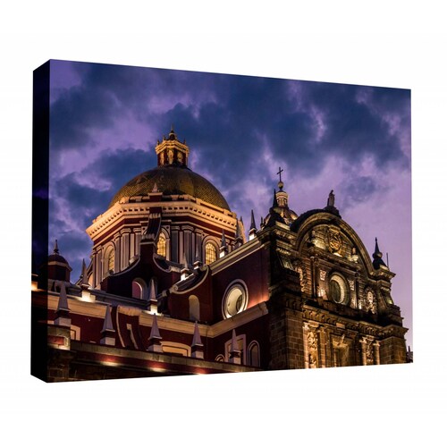 Cuadro Decorativo Canvas Catedral de noche, Puebla 150x100