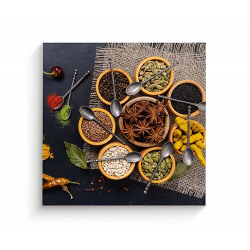 Cuadro Decorativo Canvas Especias y condimentos 130x130