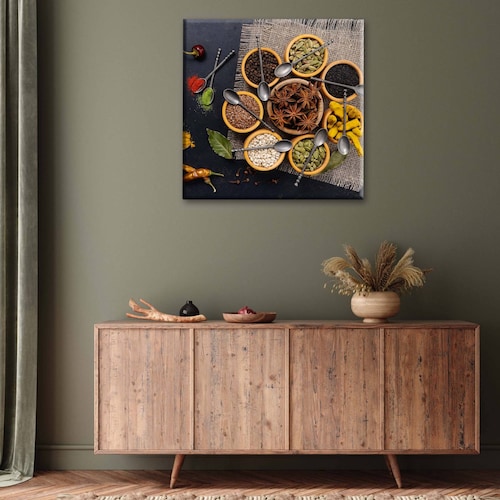 Cuadro Decorativo Canvas Especias y condimentos 30x30