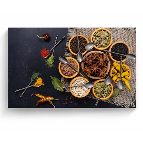Cuadro Decorativo Canvas Especias y condimentos 150x100