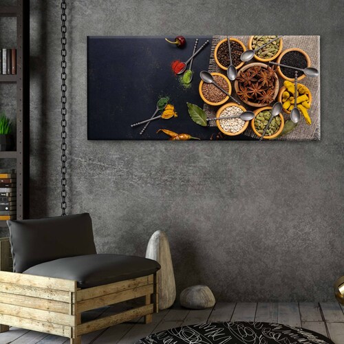 Cuadro Decorativo Canvas Especias y condimentos 200x100