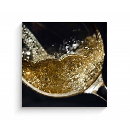 Cuadro Decorativo Canvas Copa de vino blanco 70x70
