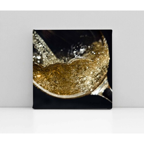 Cuadro Decorativo Canvas Copa de vino blanco 70x70