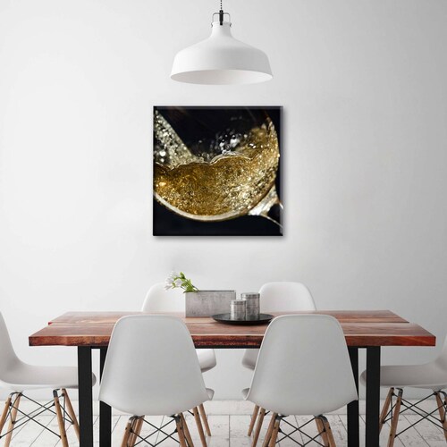 Cuadro Decorativo Canvas Copa de vino blanco 70x70