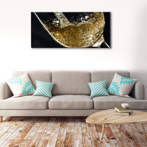 Cuadro Decorativo Canvas Copa de vino blanco 80x40