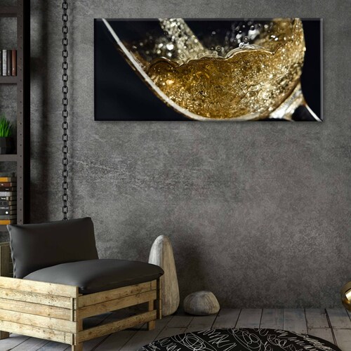 Cuadro Decorativo Canvas Copa de vino blanco 80x40