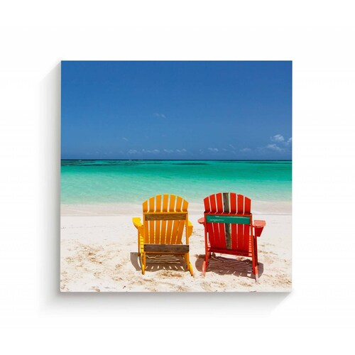 Cuadro Decorativo Canvas Paraiso tropical, Caribe 30x30