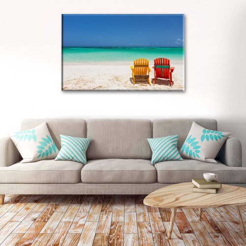 Cuadro Decorativo Canvas Paraiso tropical, Caribe 135x90