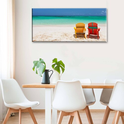 Cuadro Decorativo Canvas Paraiso tropical, Caribe 180x90